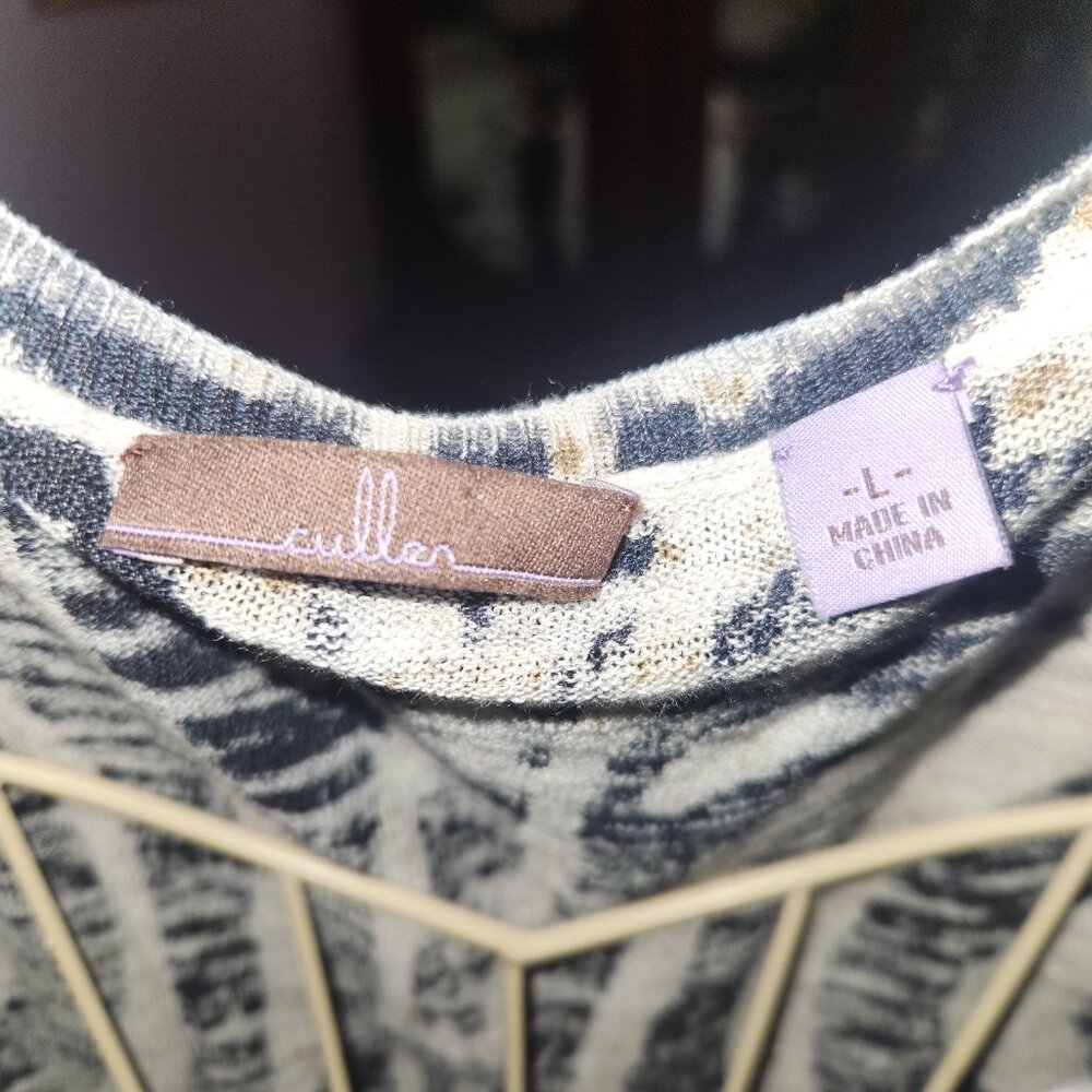 Cullen Knit 2-Piece Twin Set L Zebra  Print Tank + Cardigan - Picture 7 of 7